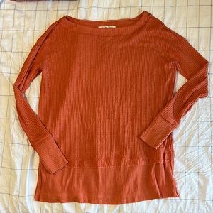 We the free free people orange off shoulder top